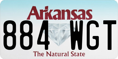 AR license plate 884WGT