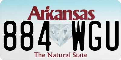 AR license plate 884WGU