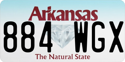 AR license plate 884WGX
