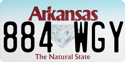 AR license plate 884WGY