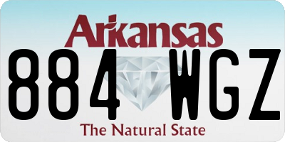 AR license plate 884WGZ
