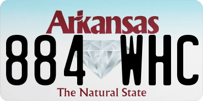 AR license plate 884WHC