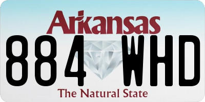 AR license plate 884WHD