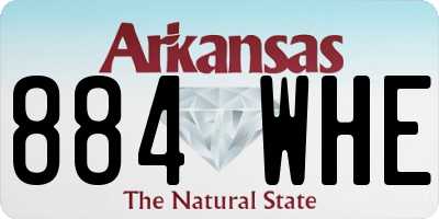 AR license plate 884WHE