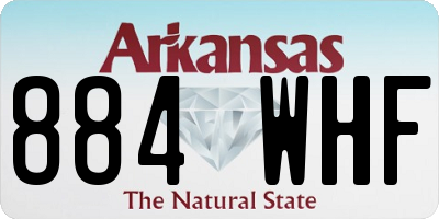 AR license plate 884WHF