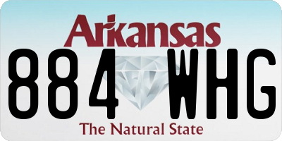 AR license plate 884WHG