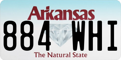 AR license plate 884WHI