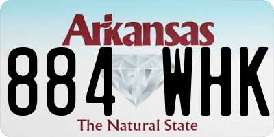 AR license plate 884WHK