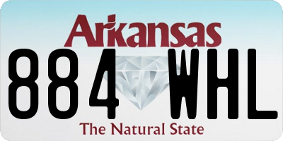 AR license plate 884WHL