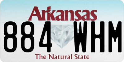 AR license plate 884WHM