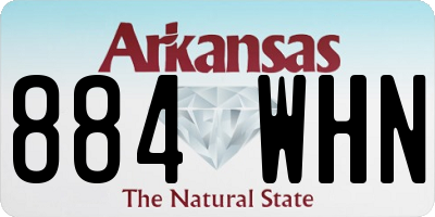 AR license plate 884WHN