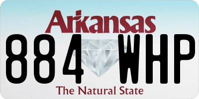 AR license plate 884WHP