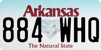 AR license plate 884WHQ