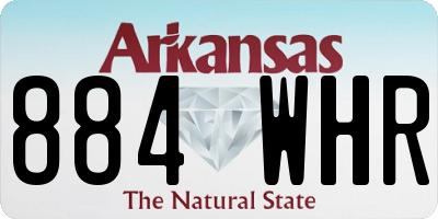 AR license plate 884WHR