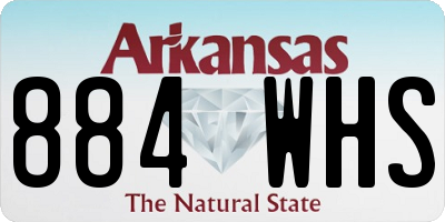 AR license plate 884WHS