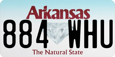 AR license plate 884WHU