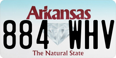 AR license plate 884WHV