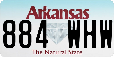 AR license plate 884WHW