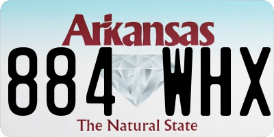 AR license plate 884WHX