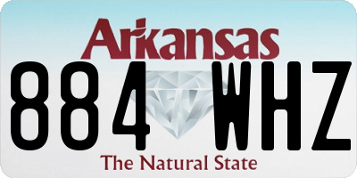 AR license plate 884WHZ