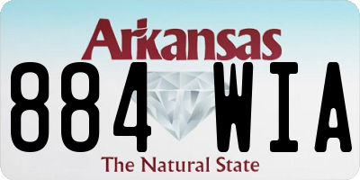AR license plate 884WIA