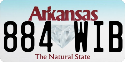 AR license plate 884WIB