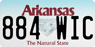 AR license plate 884WIC