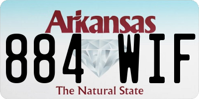AR license plate 884WIF