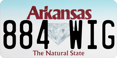 AR license plate 884WIG