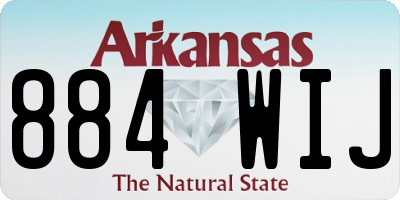 AR license plate 884WIJ