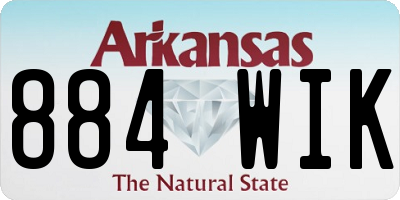 AR license plate 884WIK