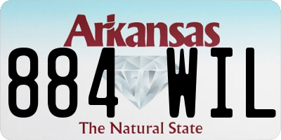 AR license plate 884WIL