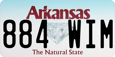 AR license plate 884WIM