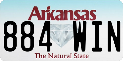 AR license plate 884WIN