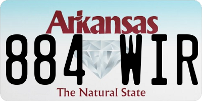 AR license plate 884WIR