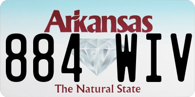 AR license plate 884WIV