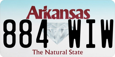 AR license plate 884WIW