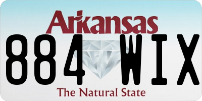 AR license plate 884WIX