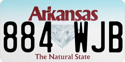 AR license plate 884WJB