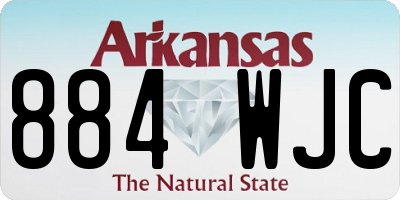 AR license plate 884WJC