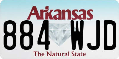 AR license plate 884WJD