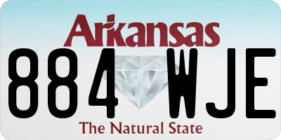 AR license plate 884WJE