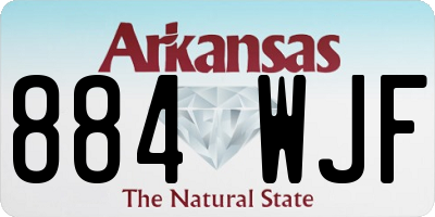 AR license plate 884WJF