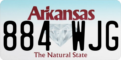 AR license plate 884WJG