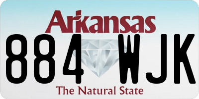 AR license plate 884WJK