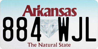 AR license plate 884WJL