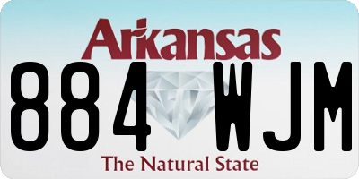 AR license plate 884WJM