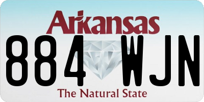 AR license plate 884WJN