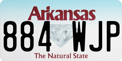 AR license plate 884WJP