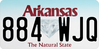 AR license plate 884WJQ